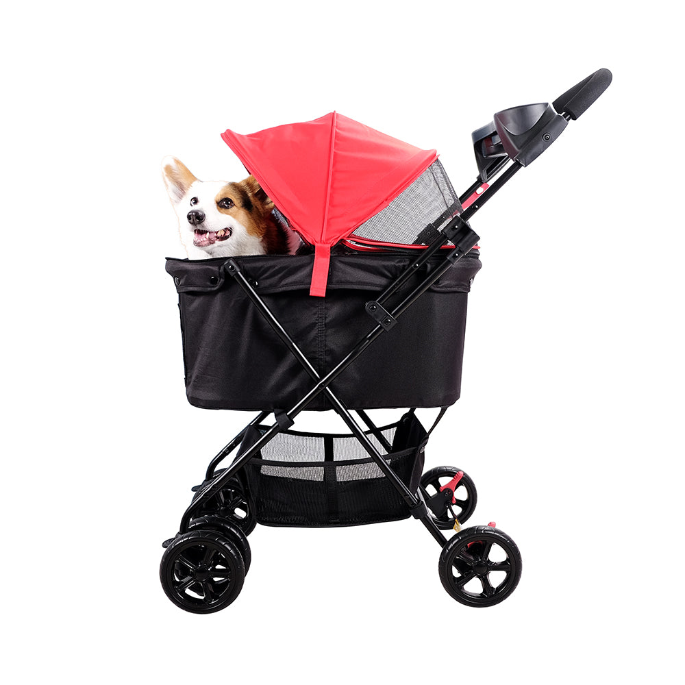 Ibiyaya Easy Strolling Pet Buggy for Cats & Dogs up to 20kg - Rouge Red