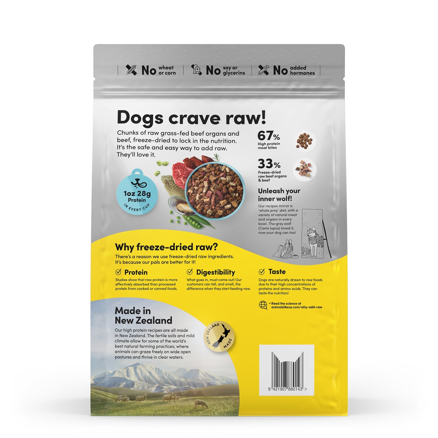 Animals Like Us Dog Rawmix33 With Grass-Fed Beef 2Kg