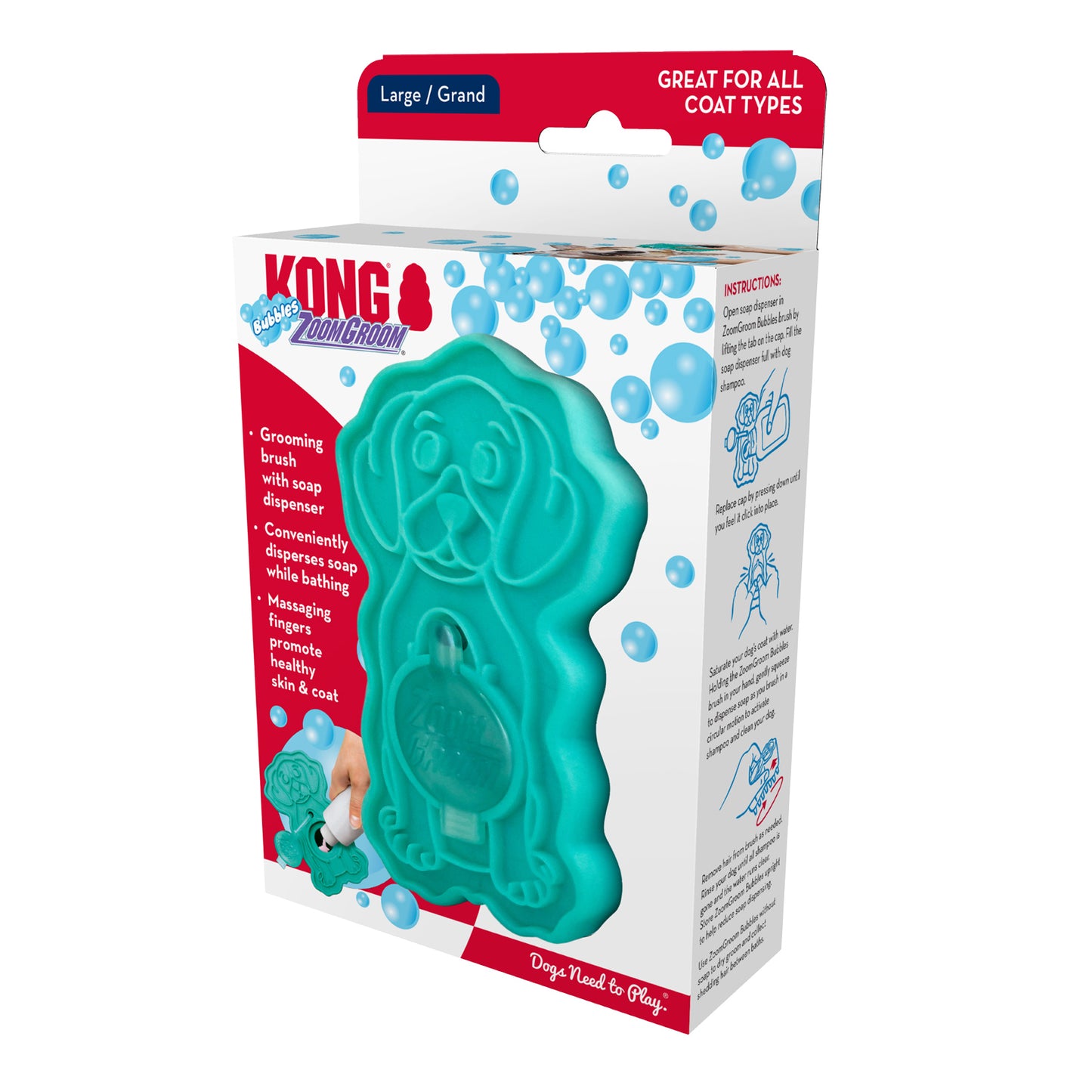 Kong Zoomgroom Bubbles Large