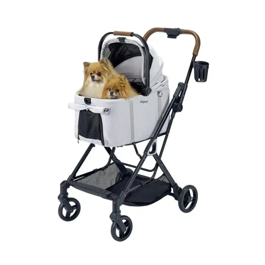 Ibiyaya Tinker Small Detach Pet Stroller Silver Grey