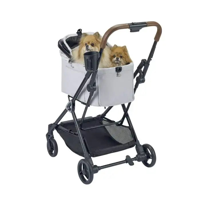 Ibiyaya Tinker Small Detach Pet Stroller Silver Grey