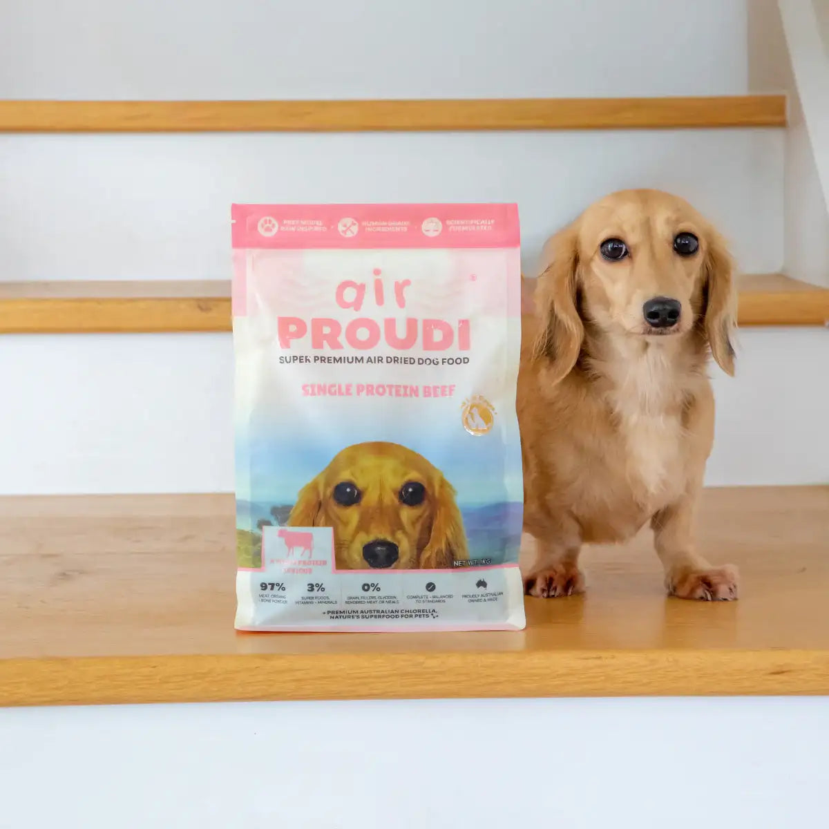 Proudi – Super Premium Air Dried Dog Food – Single Protein Beef