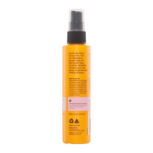 Rufus & Coco 4 In 1 Pamper Spray 150Ml