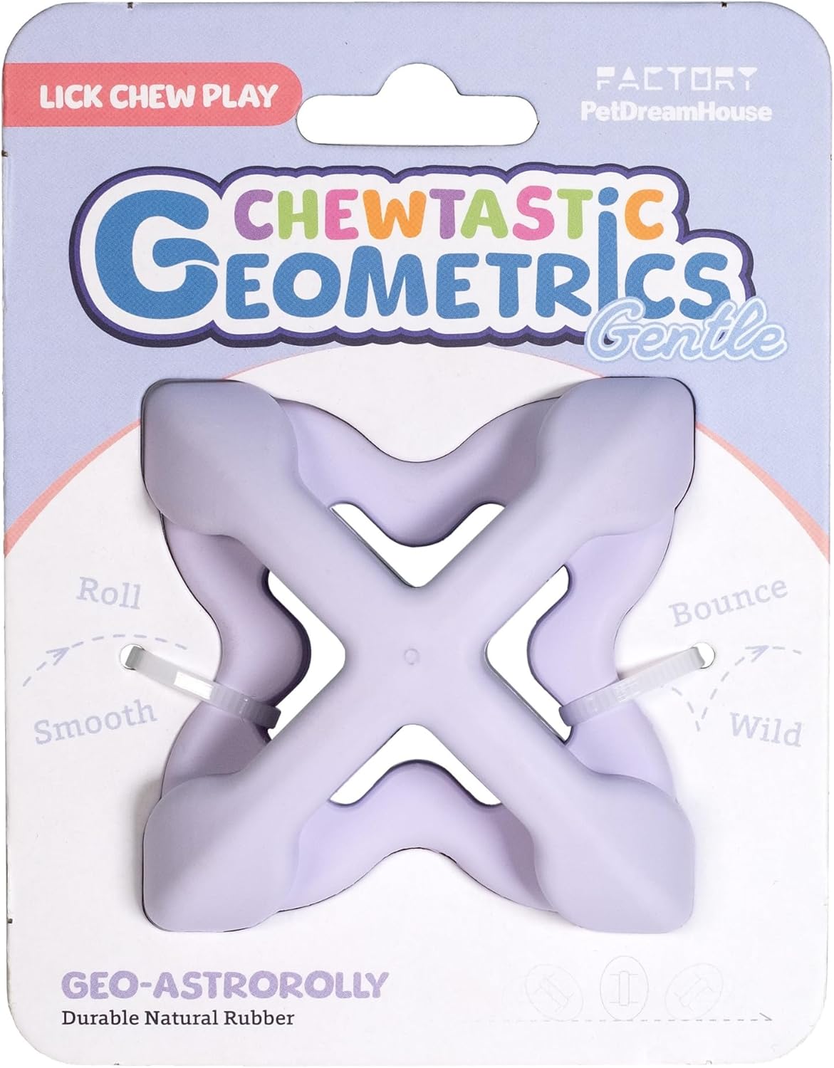 Pet Dreamhouse Chewtastic Geo Gentle Inter Geo-Astrorolly Lavender