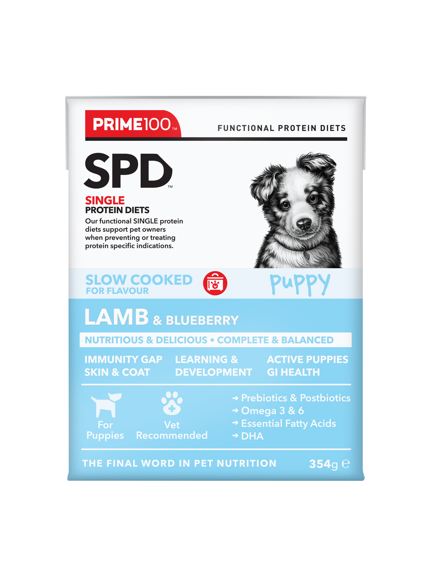 Prime100 – SPD Slow Cooked – Lamb & Blueberry – Puppy
