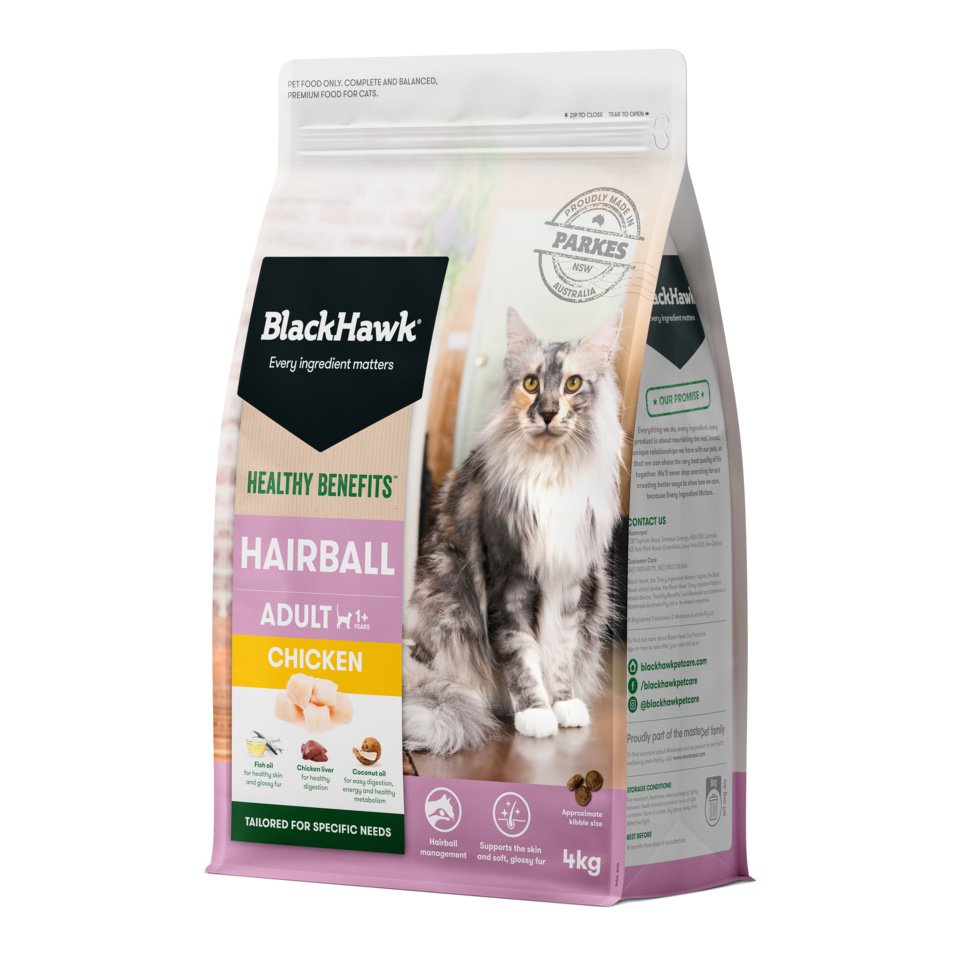 Black Hawk – Adult Cat – Healthy Benefits – Hairball Chicken