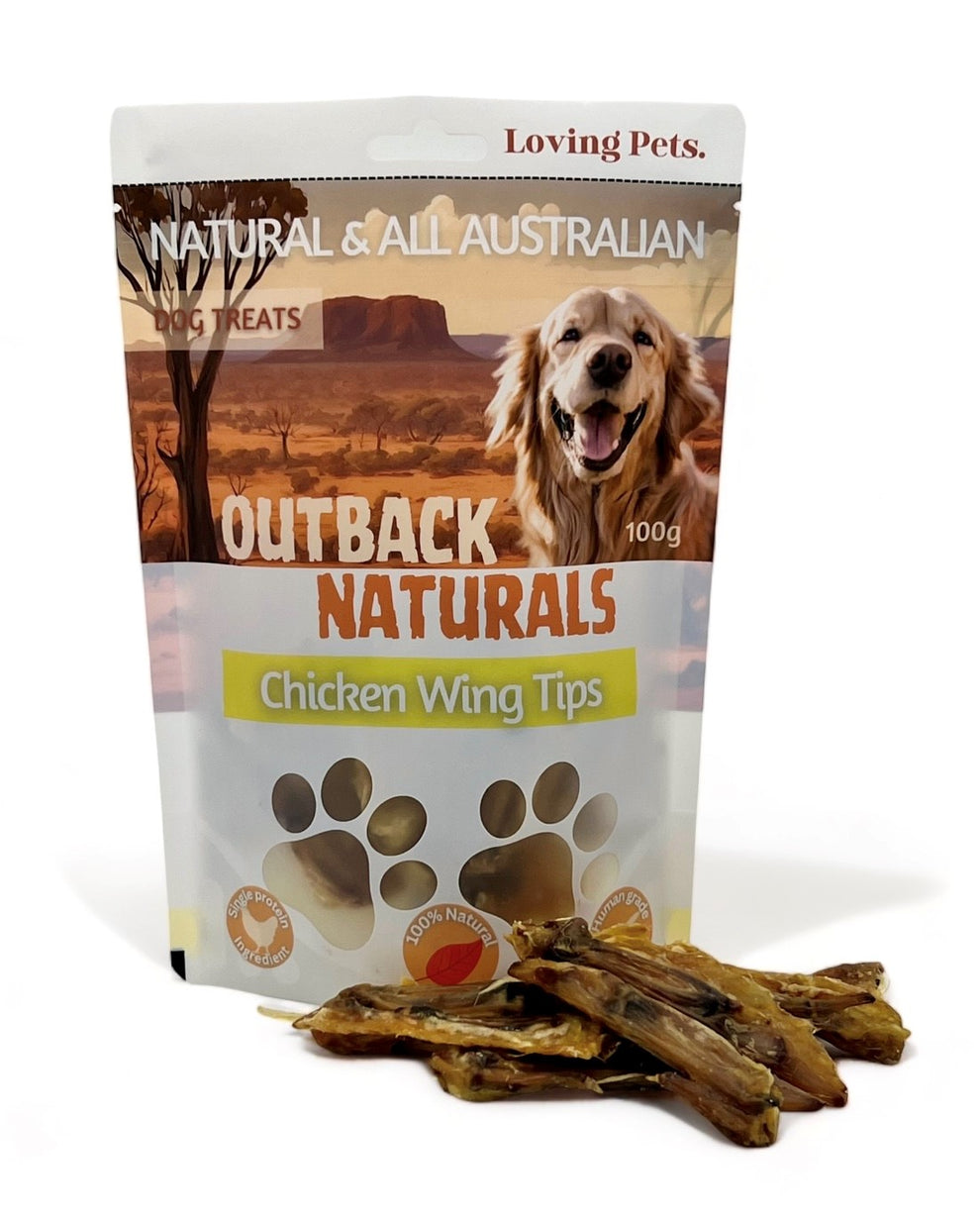 Loving Pets Chicken Wing Tips 100G