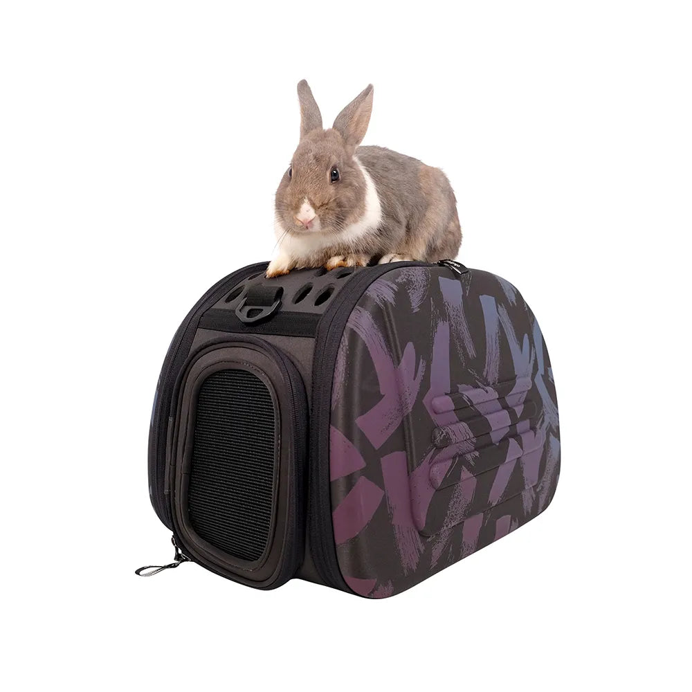 Ibiyaya Collapsible Vented Travelling Pet Carrier for Cats & Dogs