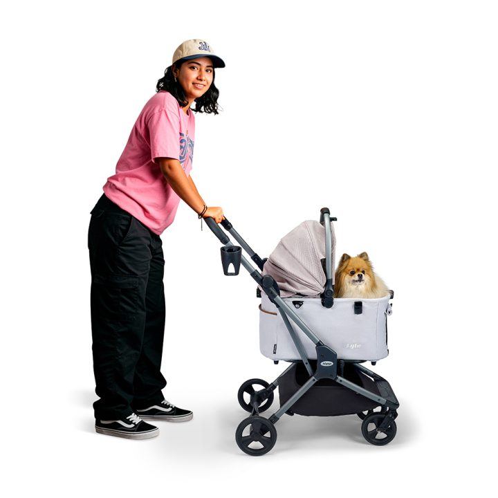Ibiyaya Lyte 3-In-1 Detachable Pet Stroller Medium - Apricot