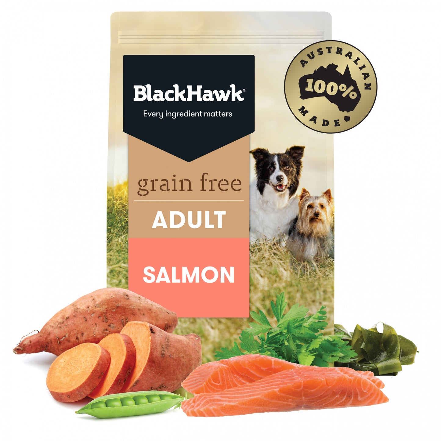 Black Hawk – Adult Dog – GRAIN FREE – Salmon