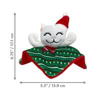 KONG Christmas Holiday Crackles Santa Kitty Cat Toy