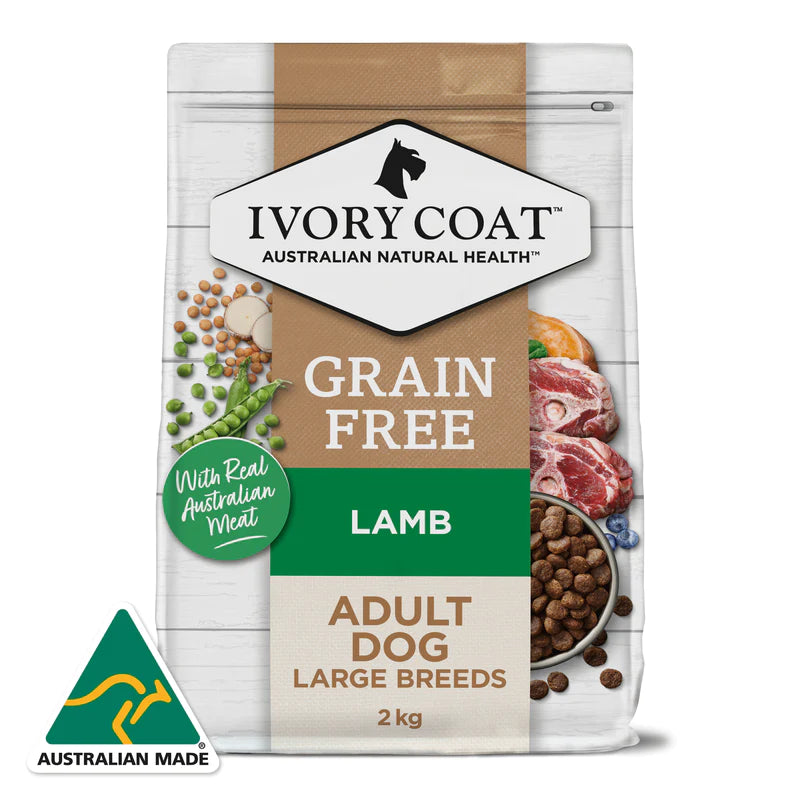 Ivory Coat – Adult Dog – GRAIN FREE – Large Breed – Lamb