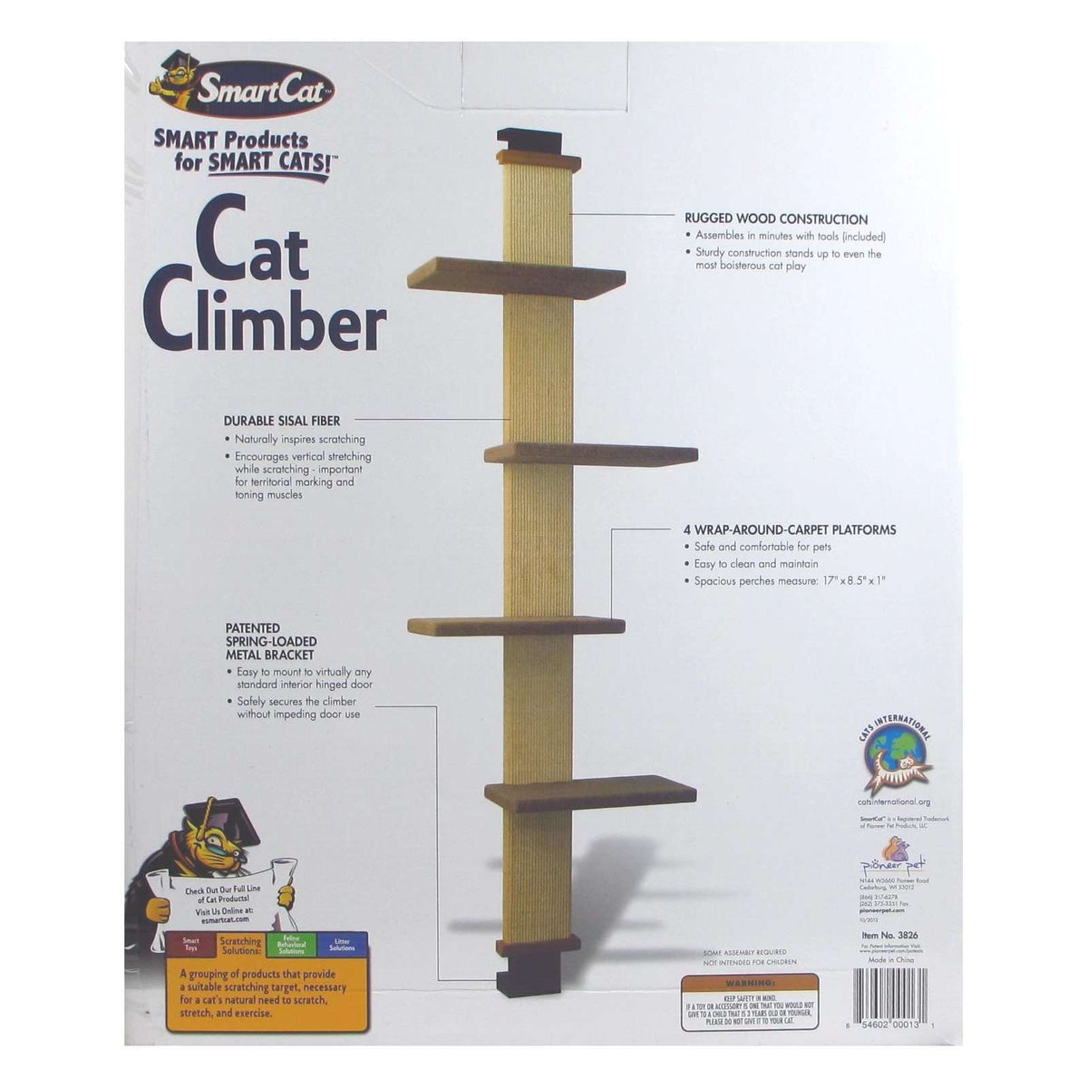 Smartcat Over-The-Door Cat Climber Scratch Tower
