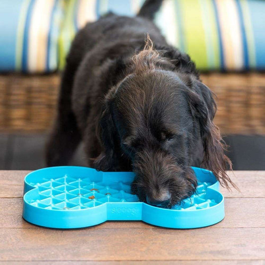 SloDog No Gulp Bone-Shaped Slow Food Plate for SMALL Dogs