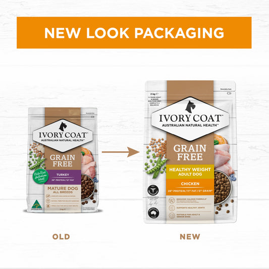 Ivory Coat – Healthy Weight Adult Dog – GRAIN FREE – Chicken