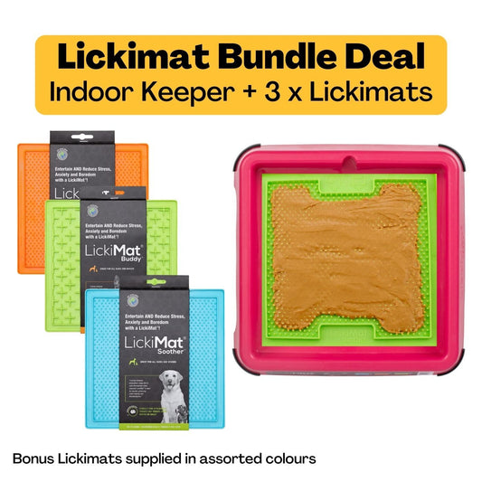 Indoor Keeper Bundle Dog + 3 Original Lickimats