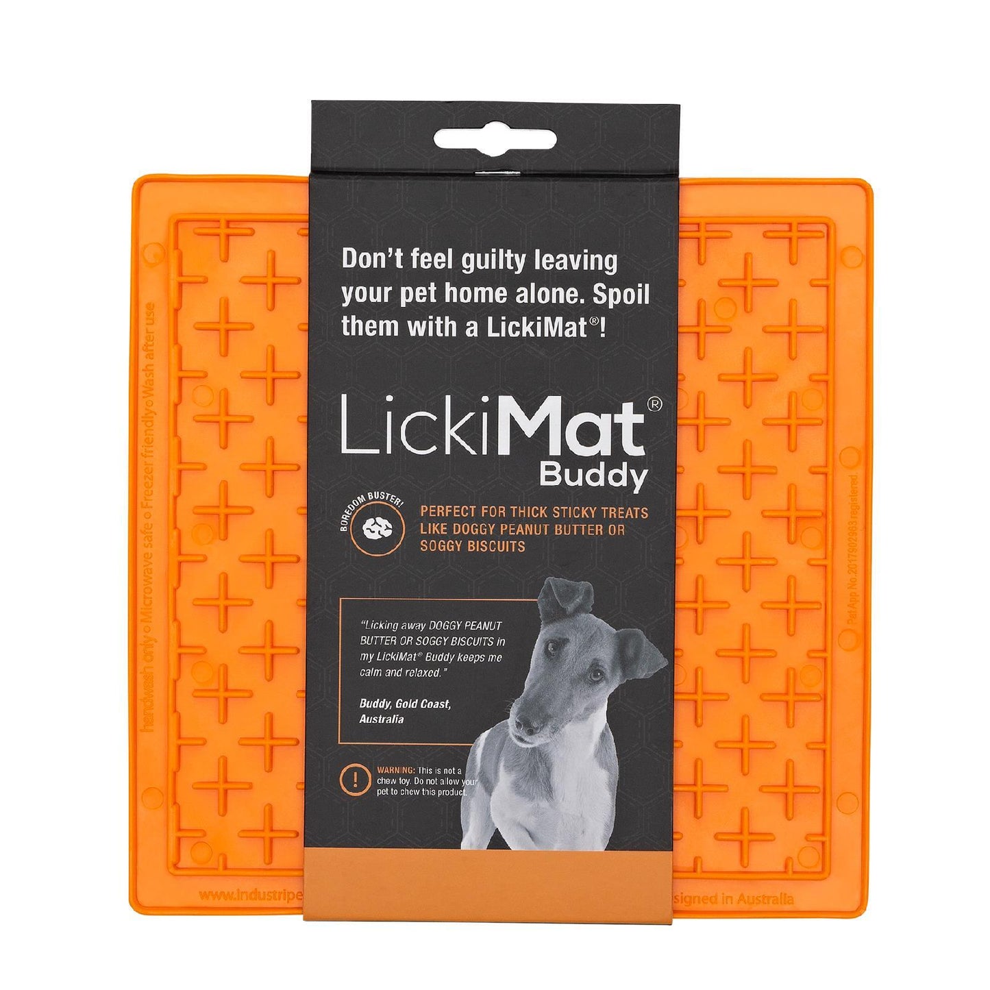 Lickimat Buddy Original Slow Food Anti-Anxiety Licking Mat for Cats & Dogs