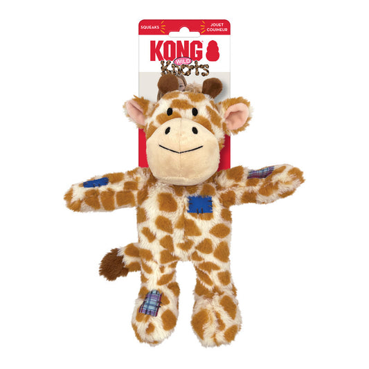 KONG Wild Knots Giraffe Tug & Snuggle Plush Dog Toy
