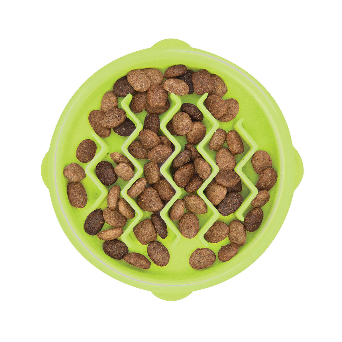 Cat Fun Slow Feeder Wave Bowl - Green - X Small by Petstages