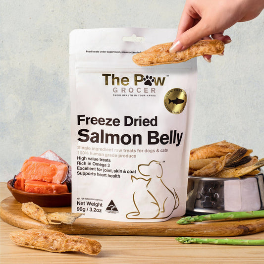 The Paw Grocer White Freeze Dried Salmon Belly Treats 90G