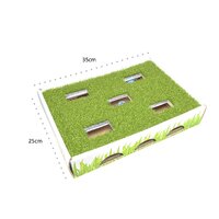 Petstages Grass Patch Hunting Box Interactive Cat Toy with Faux Grass