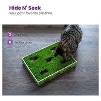 Petstages Grass Patch Hunting Box Interactive Cat Toy with Faux Grass