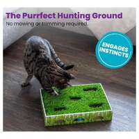 Petstages Grass Patch Hunting Box Interactive Cat Toy with Faux Grass