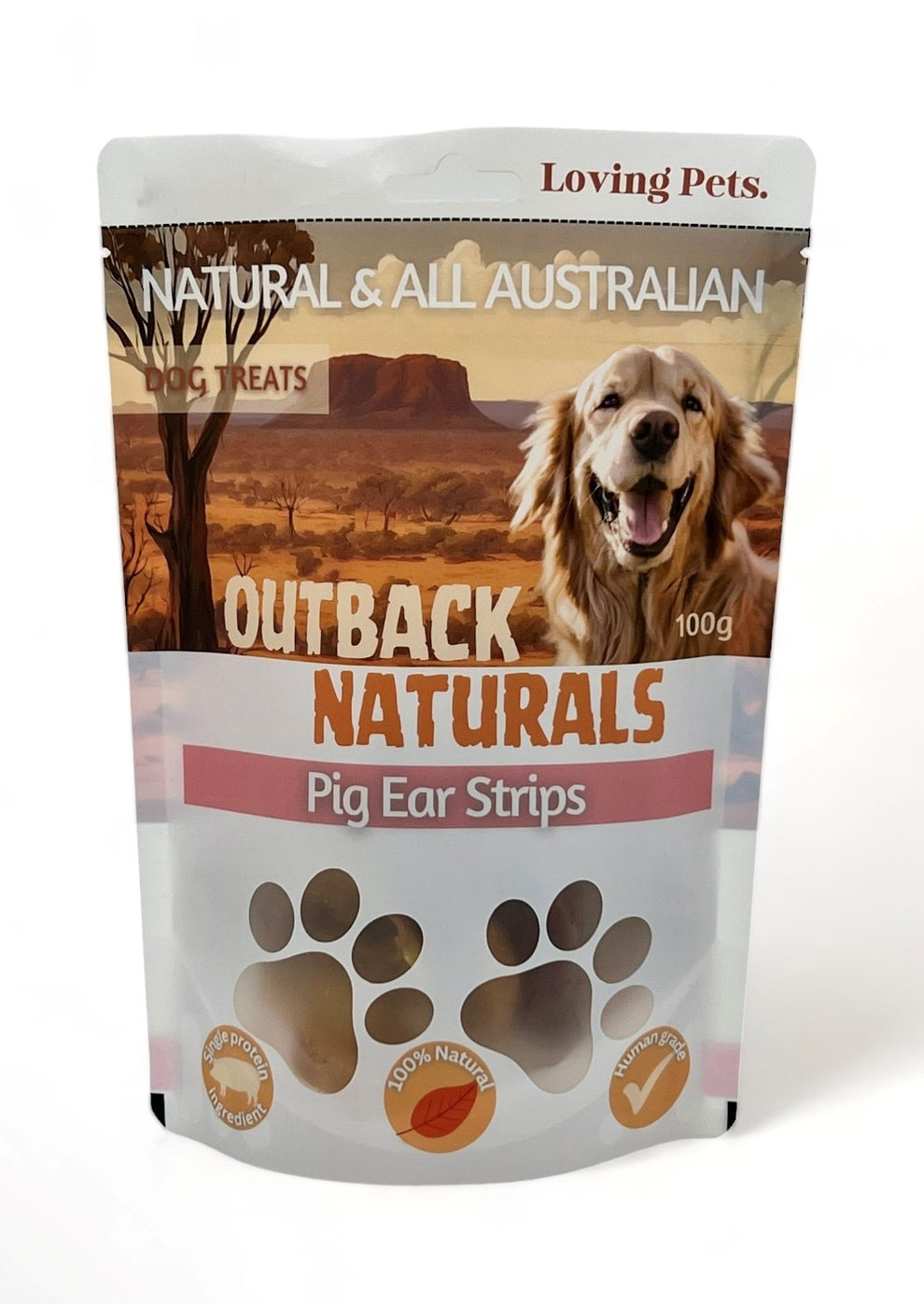 Loving Pets Pig Ear Strips 100G