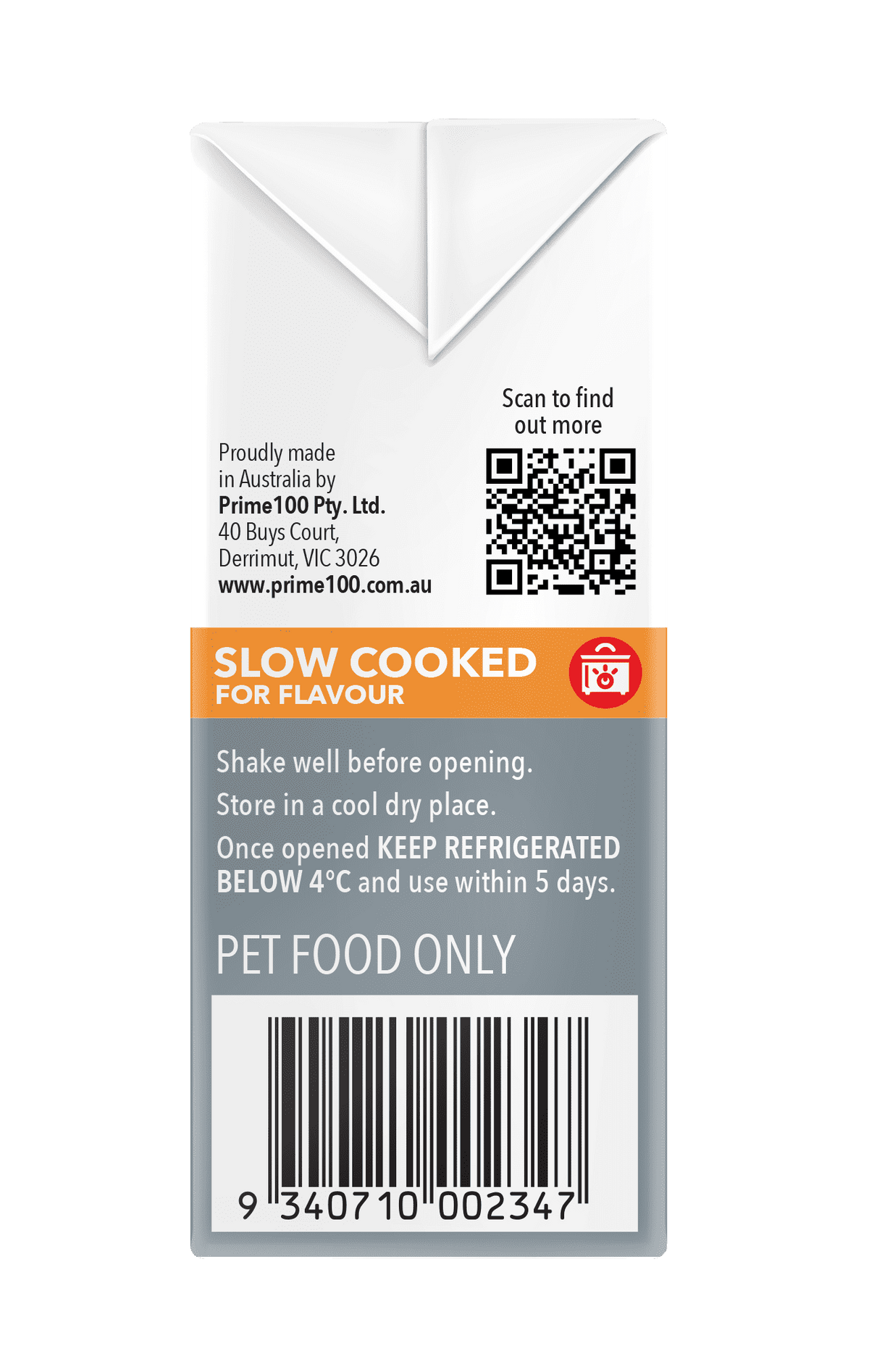 Prime100 – SPD Slow Cooked Kangaroo & Pumpkin
