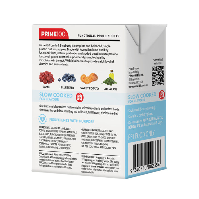 Prime100 – SPD Slow Cooked – Lamb & Blueberry – Puppy