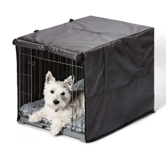 Snooza – Dog – 2 in 1 – Convertible Crate Cover – Grey