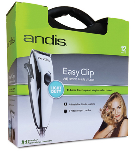 Andis – Clipper – EasyClip Light Duty – 12-Piece Kit – Chrome