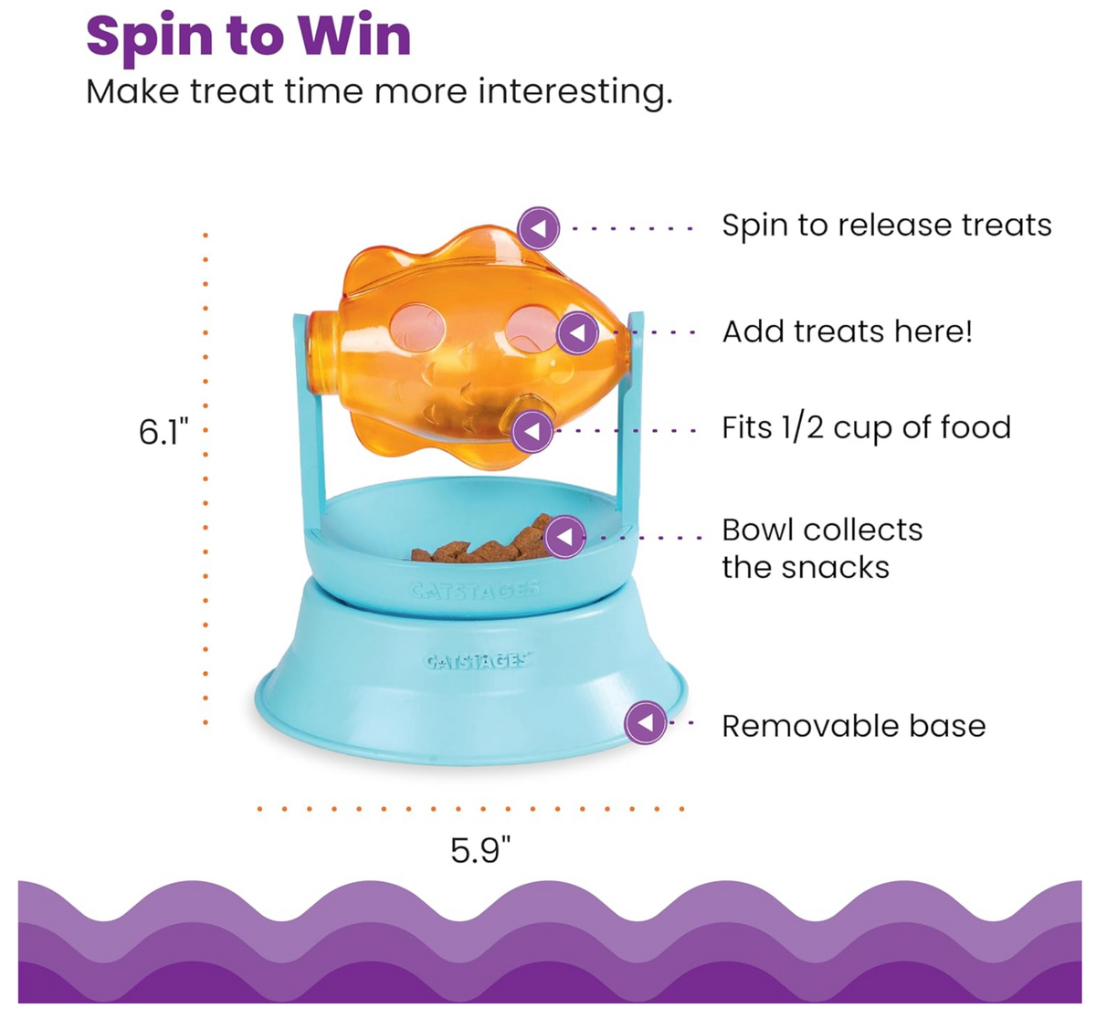 Catstages 2In1 Topper Spin Fish Bowl
