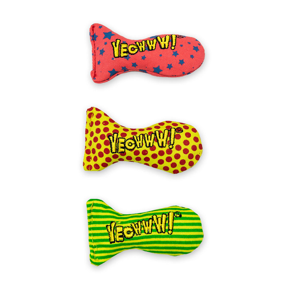 Yeowww! Cat Toys with Pure American Catnip - Tin of 3 Stinkies