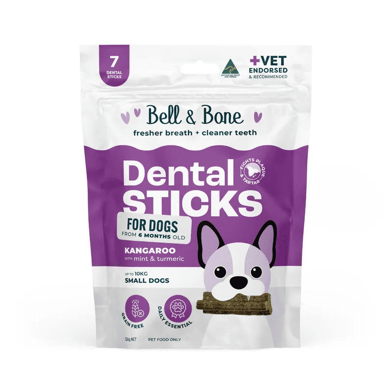 Bell & Bone Dog Dental Sticks Roo Mint & Turmeric