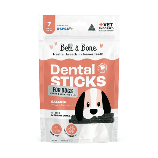 Bell & Bone Dog Dental Sticks Salmon Mint & Charcoal Large