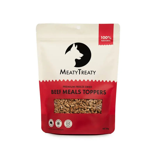 Meaty Treaty Freeze Dried Beef Meals Toppers  50G