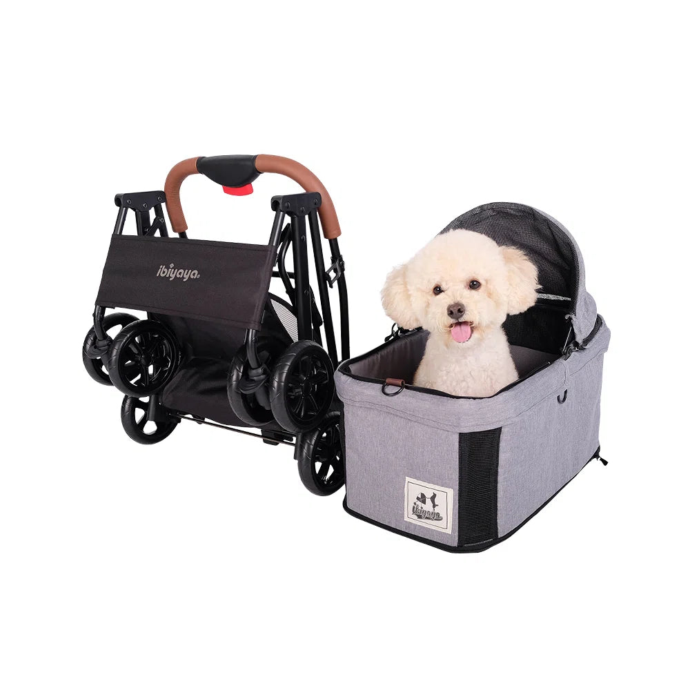 Ibiyaya Travois Tri-Fold Pet Travel System Xl - Grey