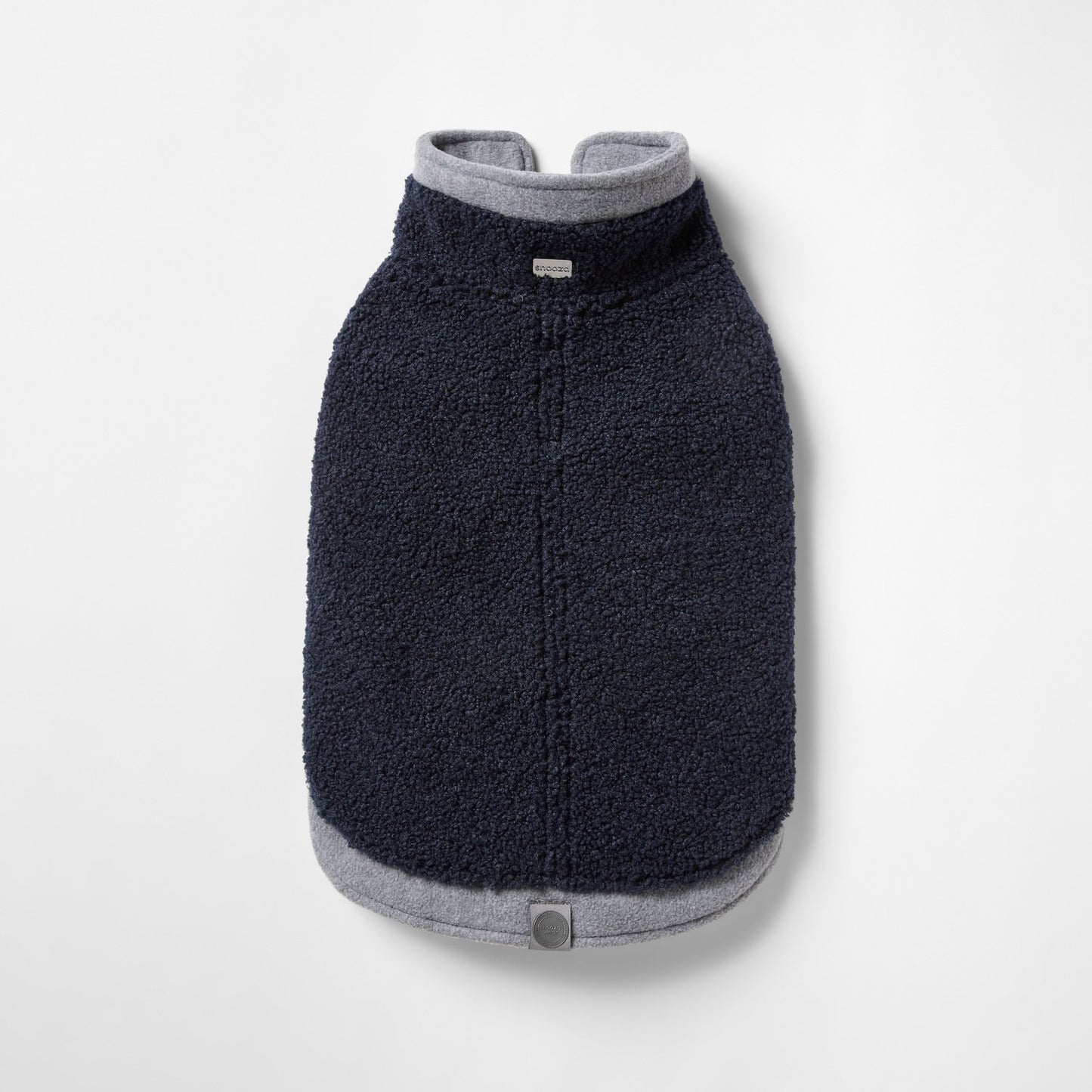 Snooza Wear – Teddy Double Detail Coat – Navy/Grey