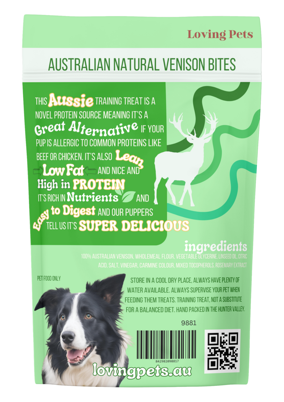 Loving Pets Australian Natural Venison Bites 150G