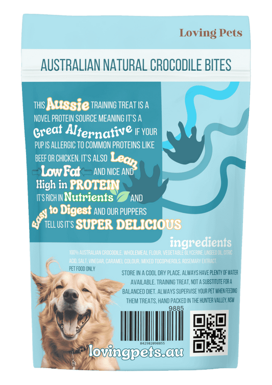 Loving Pets Australian Natural Crocodile Bites 150G