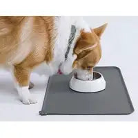 All Fur You Silicone Pet Feeding Mat - Grey - Keep your pet’s feeding area cleaner