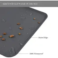 All Fur You Silicone Pet Feeding Mat - Grey - Keep your pet’s feeding area cleaner