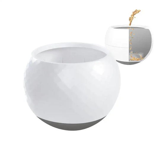 All Fur You Wobbler Slow Feeder Bowl - Grey or Orange - Designed to encourage dogs to work for their food