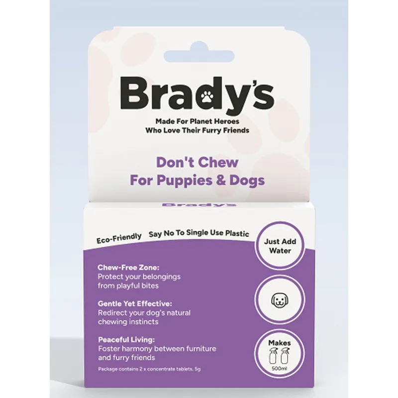 Bradys Dont Chew For Puppies & Dogs Tablets - Makes 500Ml