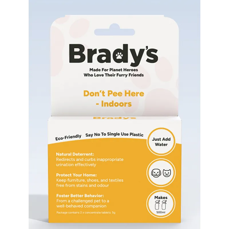 Bradys Dont Pee Here - Indoors Tablets - Makes 500ml
