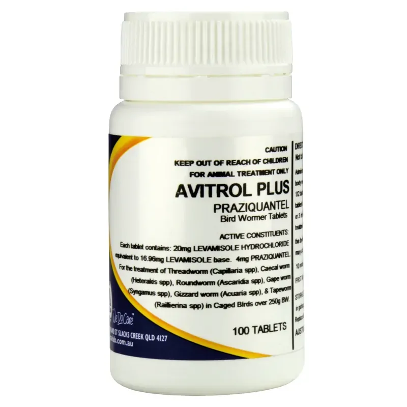 Avitrol Plus Praziquantel Bird Wormer 100 Tablets (S5)