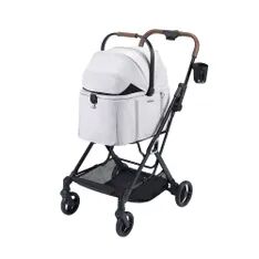 Ibiyaya Tinker Small Detach Pet Stroller Silver Grey