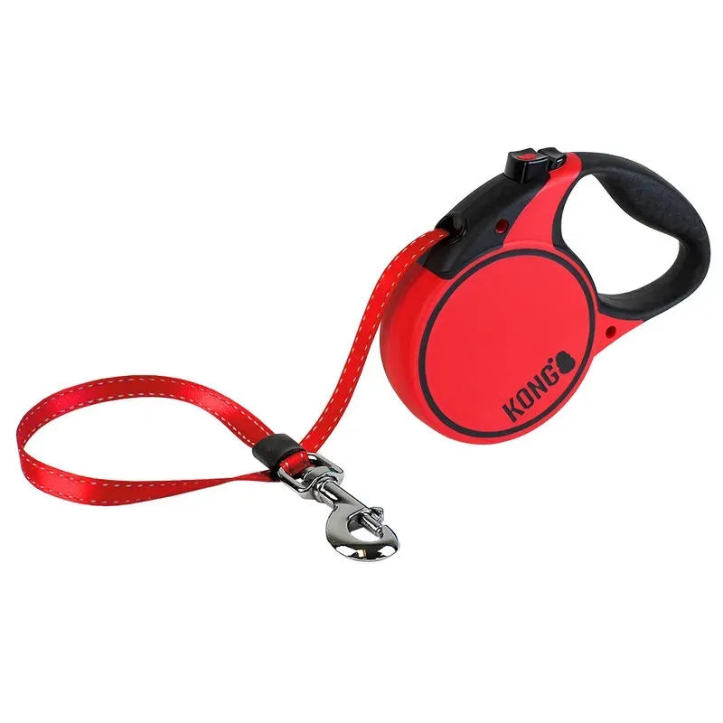 Kong Terrain Retractable Leash in Black, Grey or Red