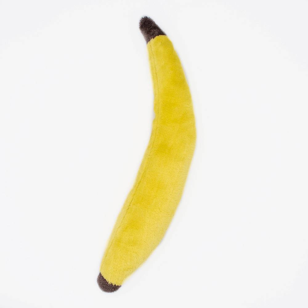 Zippy Paws Plush Squeaky Jigglerz Dog Toy - Banana